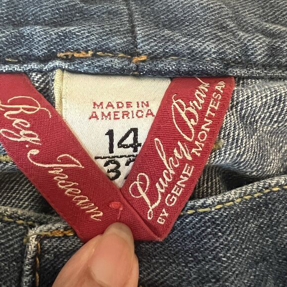 Lucky Brand Classic Rider Mid Rise Boot Jeans Medium Wash Size 14/32 Cotton - Picture 7 of 11